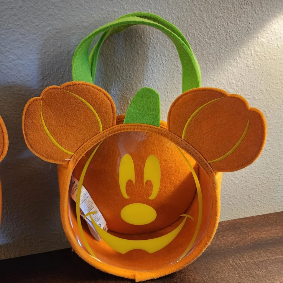 Disney Store Mickey & Minnie Mouse Halloween Calabaza Truco o Trato Bolsas MNSSHP Foto 3 de 4
