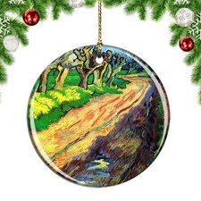 Van Gogh Public Park With Weeping Willow Christmas ornament city travel souvenir