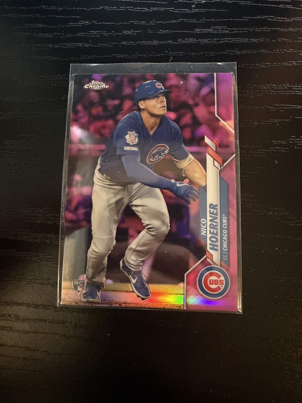 2020 Topps Chrome - Nico Hoerner #161 PINK REFRACTOR (RC) Chicago Cubs