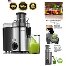 Máquina exprimidora centrífuga extractora de jugos 800 W boca ancha procesador de alimentos