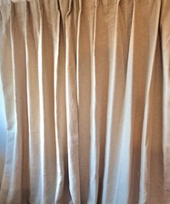 Soft Thick Linen Curtains, Lined. Each Width 30" 83" Long. Pinch Pleat Heading.