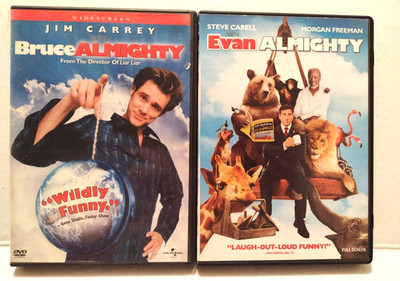 Bruce Almighty/Evan Almighty 2- DVD Lot Jim Carrey, Morgan Freeman, Steve Carell