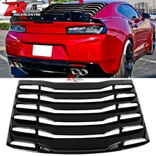 Fit 16-24 Chevrolet Camaro Rear Window Louver Sun Shade Vent Gloss Black