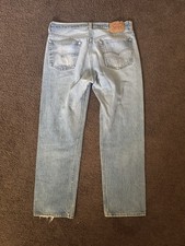 VINTAGE Levis 501 XX Jeans 34x30 Button Fly Faded Made in USA 1994