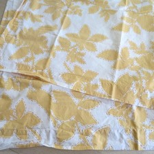 Pottery Barn Yellow White Floral Organic Cotton Pillowcases Pair of 2 Standard