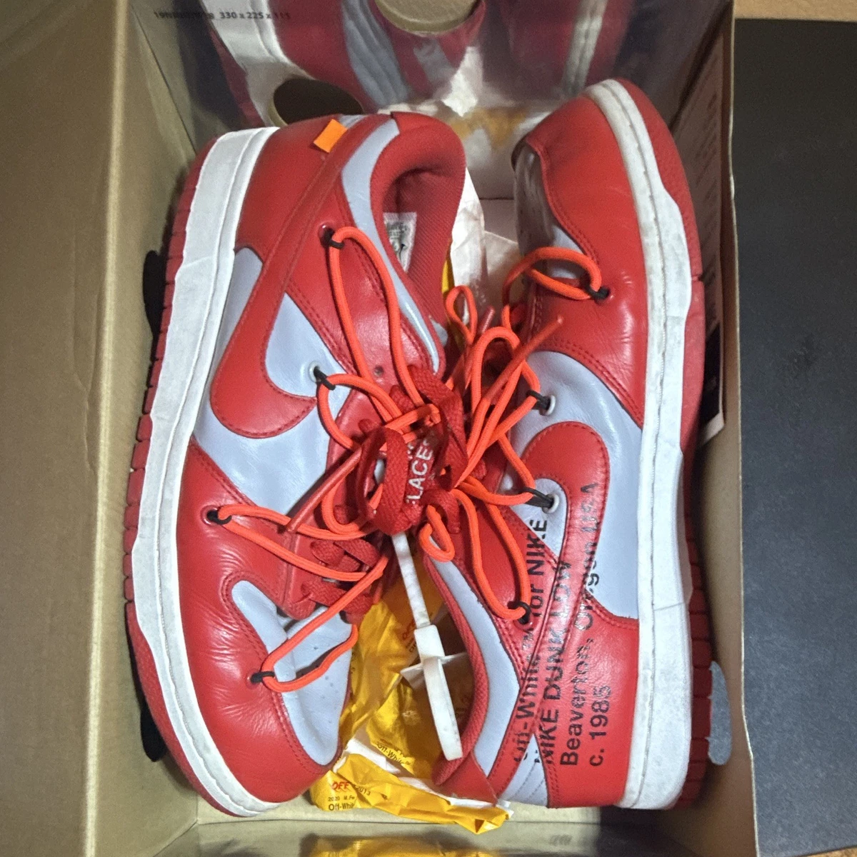 25+ Nike Dunk Low x OFF-WHITE University Red 2019 for sale
