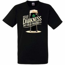 Guinness hello darkness my old friend printed t-shirt