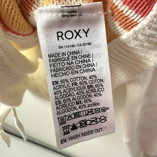 Roxy Sweater Women's XS Turning Out Knit Hooded Long Sleeve Cover Up Beach Surf - Picture 4 of 8