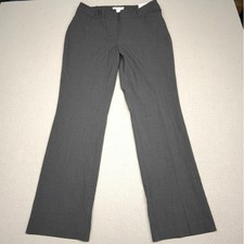 Liz Claiborne Audra Curvy Trouser Mid Rise Gray Pants Womens 10 Office Preppy