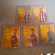 Topps 2020-21 Premier League Gold Arsenal, CITY, NEWCASTLE, BRENTFOR 5-Card Lot