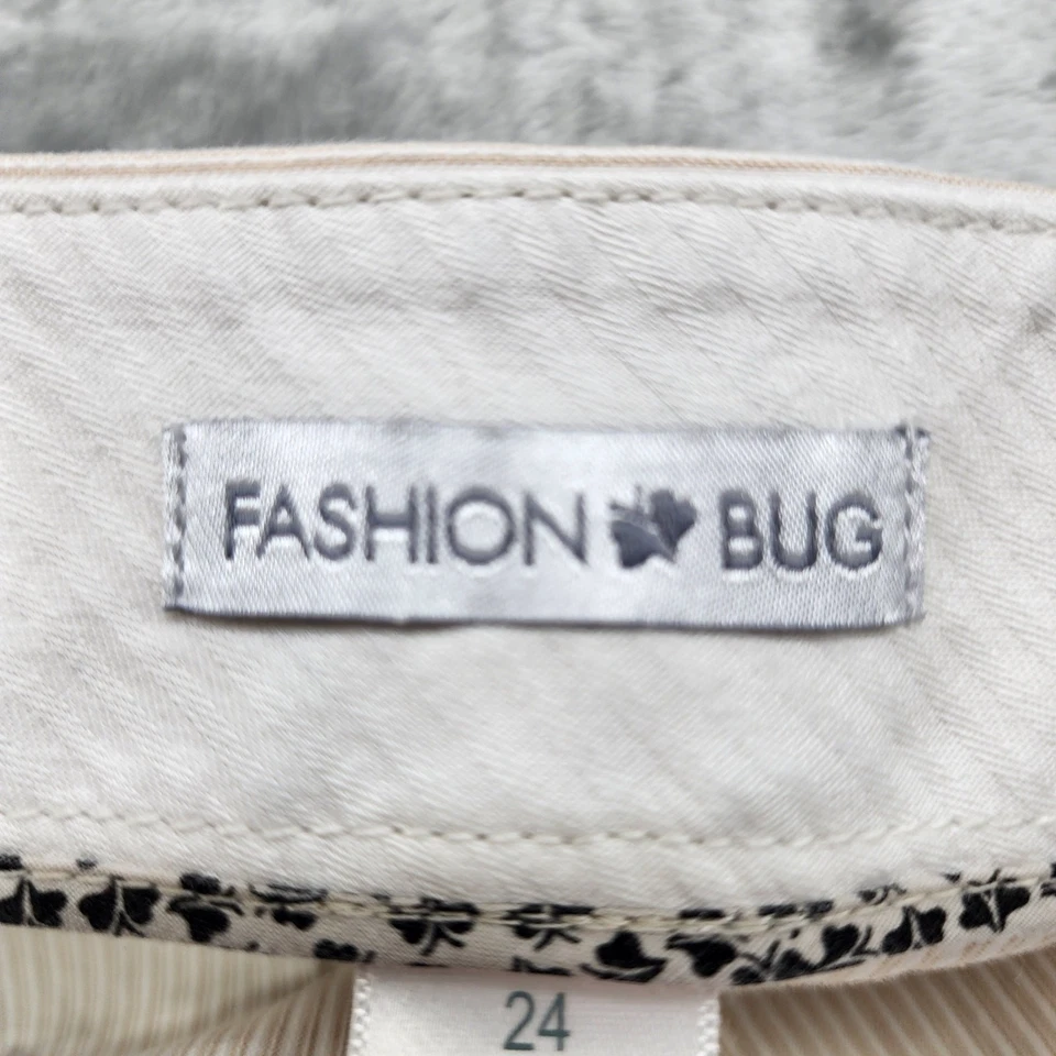 Moda Pantalones Bug Para Mujer 24 Beige Marrón Rayas Cortos Capri Elastizados Oficina Informales Foto 3 de 4