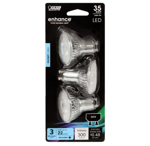 Feit Electric 35W Mr16 Gu10 5000K Dimmable Led Bulb 3Pk - Picture 2 of 2