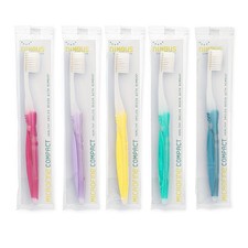 Extra Soft Toothbrushes Compact Head , Periodontist Design Tapered Bristles ...