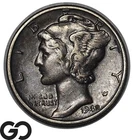 1942/1 Mercury Dime, Avidly Pursued Choice XF++ Key Date Mint Error