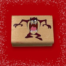 Looney Tunes Taz Tasmanian Devil 018D Wood Mount Rubber Stamp, 1996