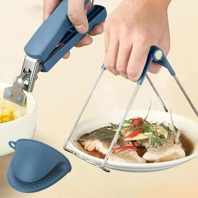 Silikon Zange Luft Friteuse Clip für Kochplatte Geschirrheber Haltegriff Küche NEU