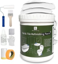 Tub and Tile Refinishing Kit, Bathtub Sink Countertop DIY Paint Kit, 32oz, White