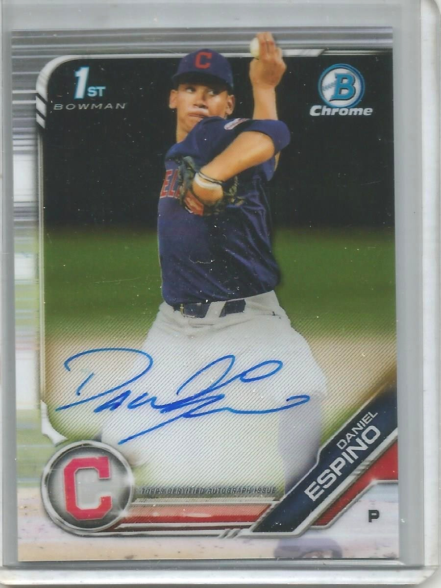 Daniel Espino 2019 Bowman Chrome Autograph Rookie