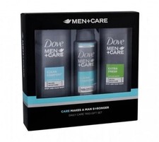 Image of Dove Men+Care Daily Care Trio Gift Set, Anti perspirant Body wash & Face wash