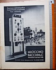 Pubblicità 1935 ALLOCCHIO BACCHINI & C Stazione radiotelegrafica tipo coloniale
