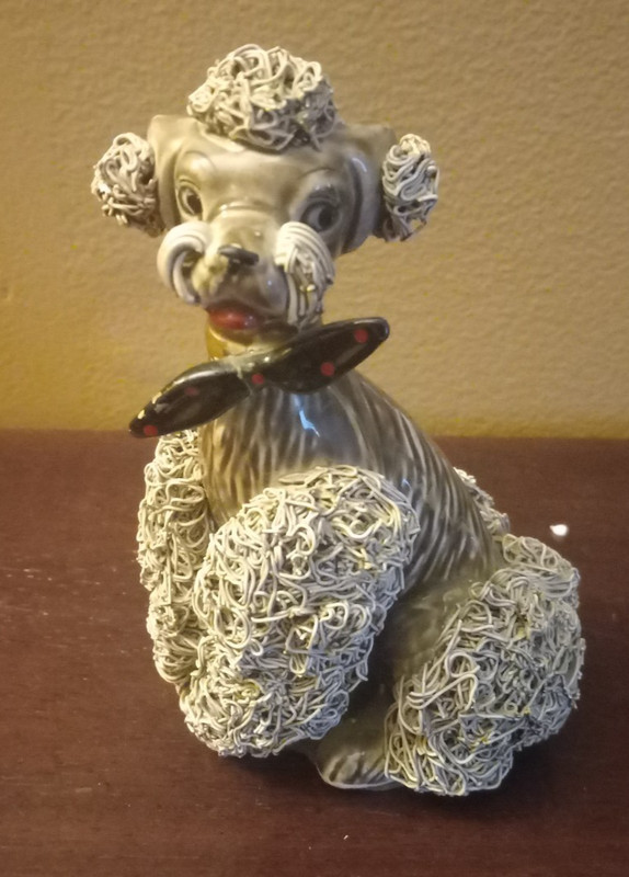Vintage Spaghetti Poodle Dog Figurine