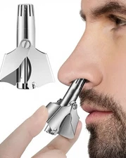 Manual Nose Hair Trimmer Clipper  Stainless Steel Grooming Tool For Men 1 Pc