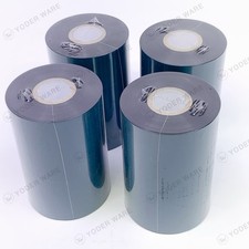 4-Pack Wax Thermal Transfer Ribbon Zebra Printer 110mm x 450M 4.33" x 1476  Roll
