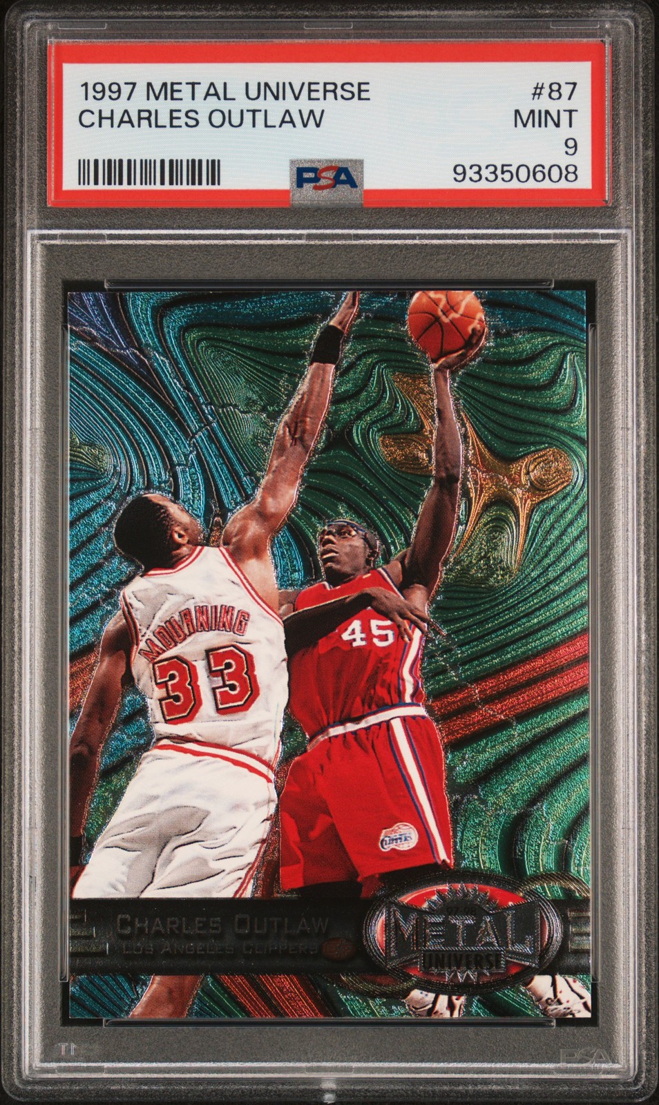 1997 METAL UNIVERSE #87 CHARLES OUTLAW PSA 9