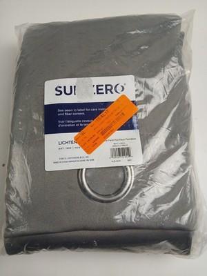 NEW Sun Zero Blackout 80 x 63 Grommet single curtain panel 'Gray' #CT21