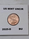 2025 D BU Lincoln Shield Cent Penny  From Sealed Bank Roll In 2x2 Holder — photo 1