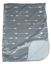 Cloud Island Target Arrows Baby Blanket Gray White Sherpa 30x40