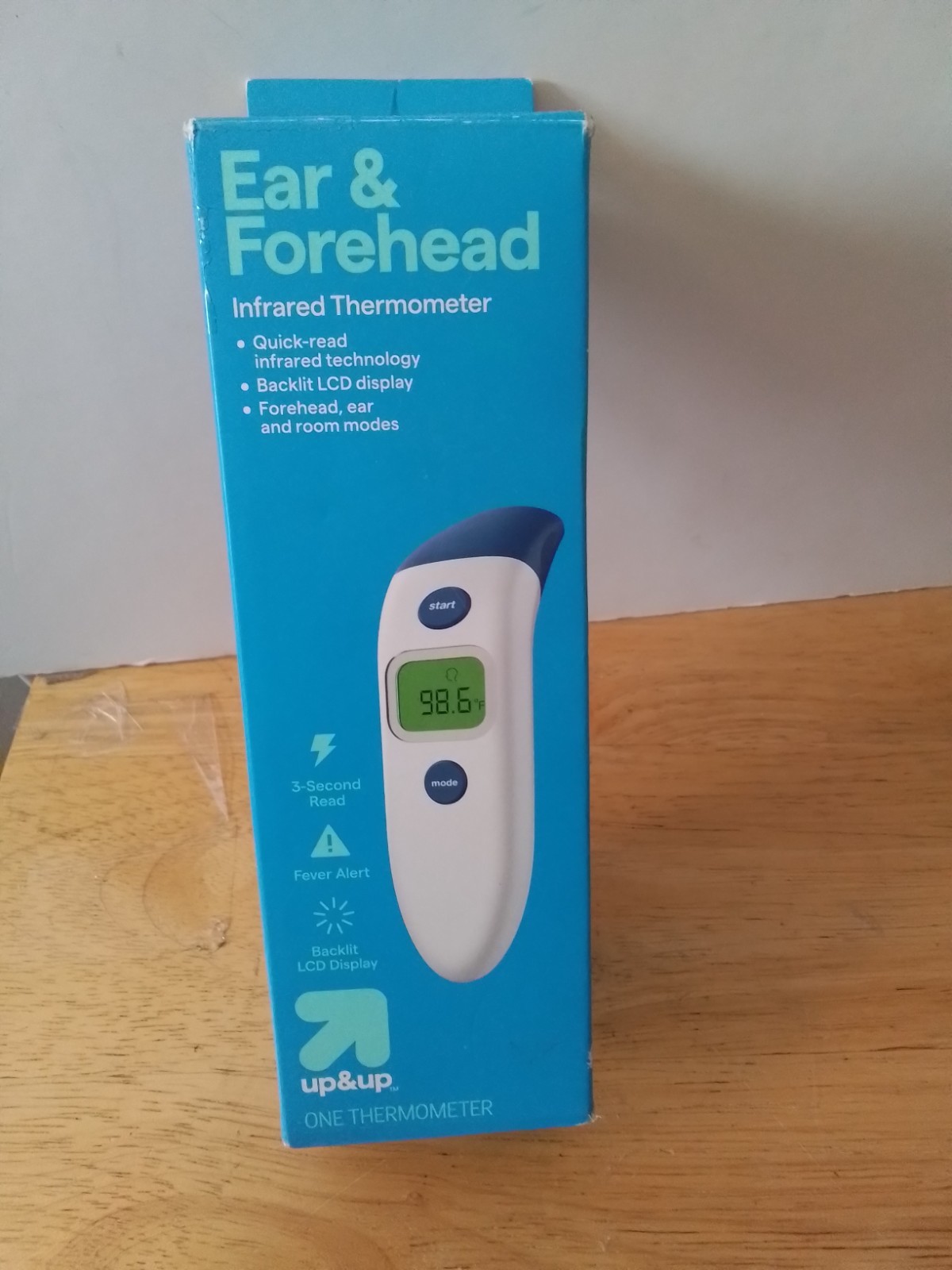 Up & Up Ear & Forehead Digital Thermometer Backlit Display LCD Quick Read