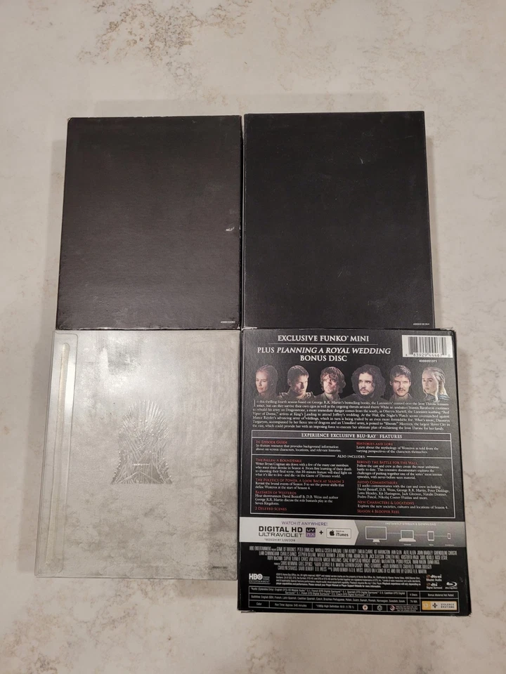 Game of Thrones Seasons 1-4 Blu-Ray Box Sets w/ Bonus Content & Geoffrey Figure Foto 2 de 4