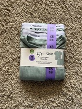 Calvin Klein Boys 3 Piece Sleep Set Green Size XS 5-6 New With Tags