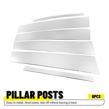 Chrome Pillar Posts For Honda Accord 2013-2017 6pc Door Trim Piano Cover Window