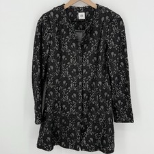 Cabi Blazer Size Small Style 3316 Lace Overlay Cotton Blend Jacket Pockets