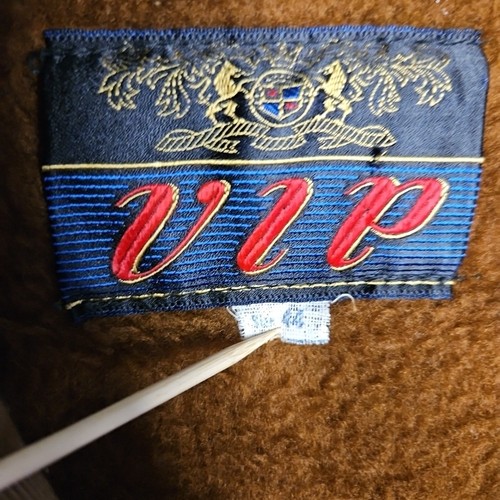 Abrigo Chaqueta Forrado Sherpa Marrón VIP De Colección Para Hombre 44 Grande  - Imagen 3 de 5