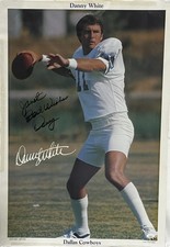 Dallas Cowboys Danny White Autographed Signed 21X31 Poster JSA Authentic 