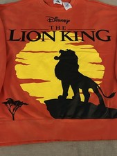 XL Adult LION KING Orange Sweatshirt NWT Disney Store rare SIMBA MUFASA