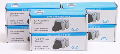 Lot Of 6 Dual Charging dock P-5 Wireless for PS5 Controllers Store & Charge NEW