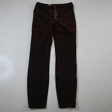 Pilcro 25 Brown Corduroy Exposed Button Fly Skinny Womens Pants