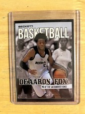 DEAARON FOX 2017 NATIONAL SPORT COLLECTORS CONVENTION BECKETT COVER /4000 ROOKIE