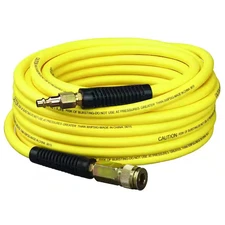 Durable Air Hose 50 Ft X 1/4in PVC Rubber 300 PSI Flexible Construction Jobsite
