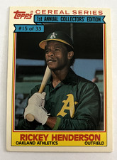1984 Topps Cereal Series #15 Rickey Henderson