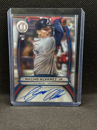 Nacho Alvarez Jr. 2025 Topps Tribute #TA-NAJ Rookie Auto Blue /150 Braves
