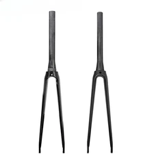 Full Carbon Road Bike Fork 700C V Brake Fork Tapered Tube 39.8mm Fit Track Frame