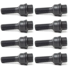 Hr 1453207asw 8 X Black Audi Type Movable Head Wheel Lug Bolts 14 X 1.5 X 32 Mm