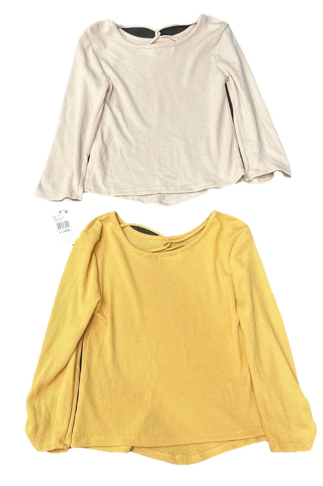 Beautees Niñas XL 2-PC Paquete Tejido L/S Cuentas Deslumbrante Camisa Escuela PullOver Top Nuevo con Etiquetas Foto 2 de 4