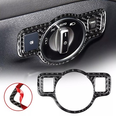 Echt Carbon Blende für Scheinwerfer Regler Mercedes A B C E CLA GLA