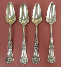 Vtge Wm A.Rogers A1 Silverplate GRENOBLE GLORIA 1906 Set of 4 Grapefruit Spoons